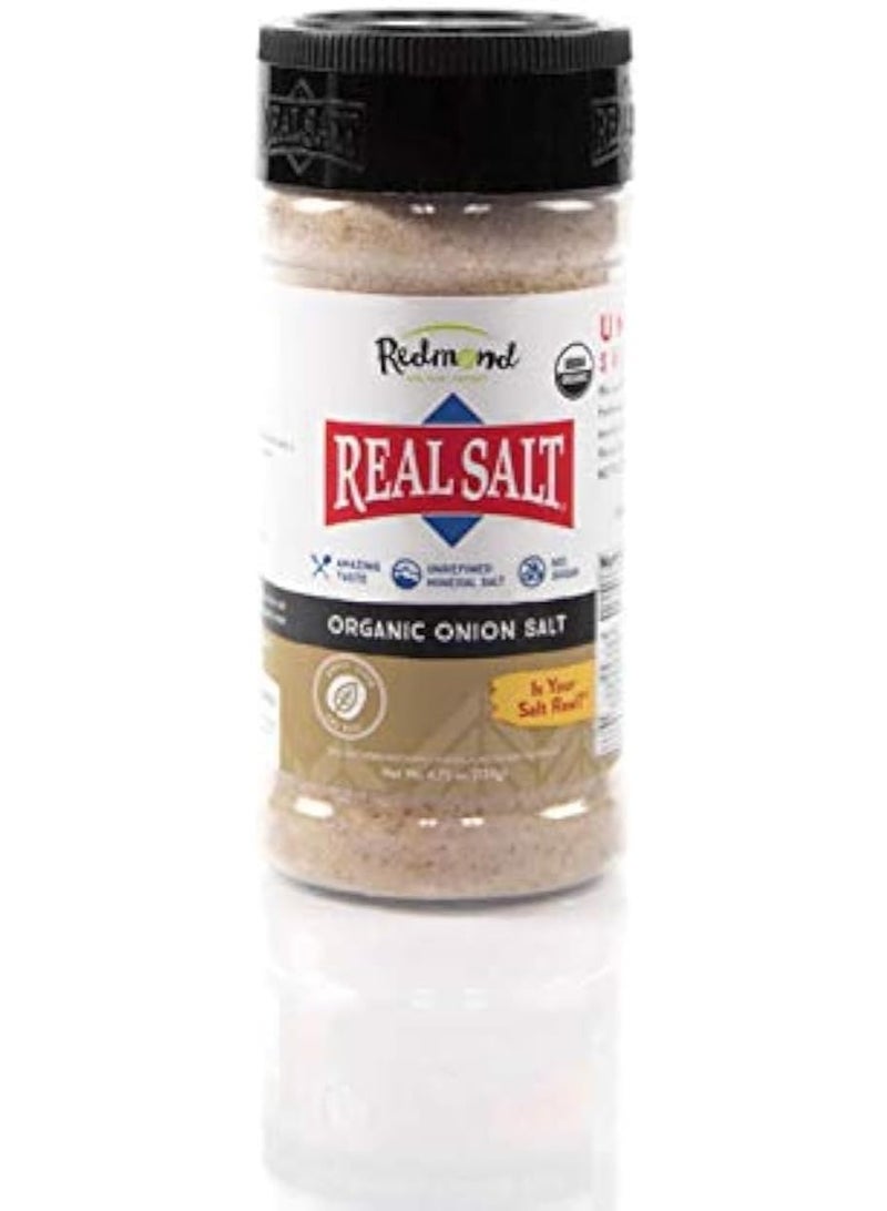 Redmond Organic Onion Salt Real salt 4.75 oz Bottle - Image 1